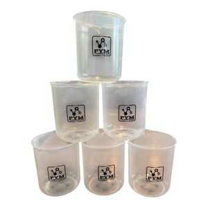 Set of 6 PYM Technologies Plastic Lab Beaker‎ Cups from Avengers Campus, Used.